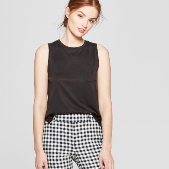 a new day Tops - Black Crew Neck Tank Top